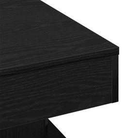Mesa de Café vidaXL Preta Carvalho 57x57x30 cm Madeira de Engenharia