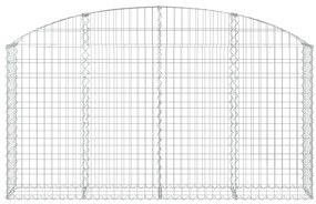 Cesto gabião arqueado 200x30x100/120 cm ferro galvanizado
