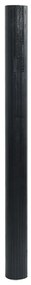 Tapete retangular 100x200 cm bambu preto