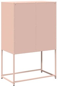Aparador alto 68x39x107 cm aço rosa