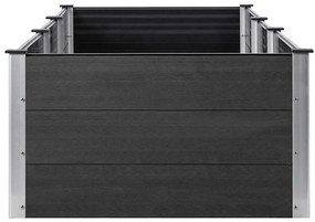 Canteiro de jardim elevado 300x100x54 cm WPC cinzento