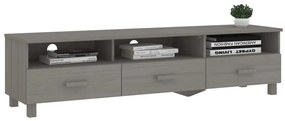 Móvel de TV HAMAR 158x40x40 cm pinho maciço cinza-claro