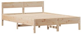 Cama sem colchão 140x190 cm madeira de pinho maciça