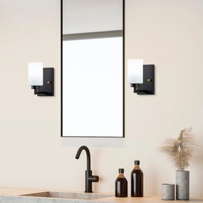 Candeeiro de Parede Hania – Preto e Branco – 10 x 19 x 23 cm