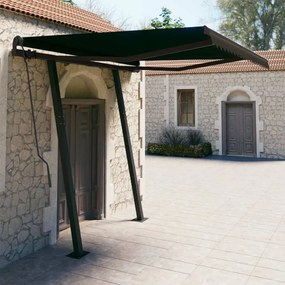 Toldo retrátil automático com postes 3x2,5 m antracite