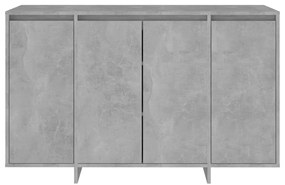 Aparador 120x41x75 cm derivados de madeira cinza cimento