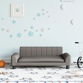 vidaXL Sofá infantil 90x53x30 cm tecido cinzento-acastanhado
