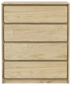 Cómoda SAUDA 76,5x39x91 cm madeira de pinho maciça cor carvalho