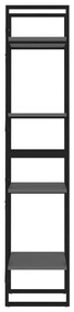 Estante com 4 prateleiras 40x30x140 cm derivados madeira cinza