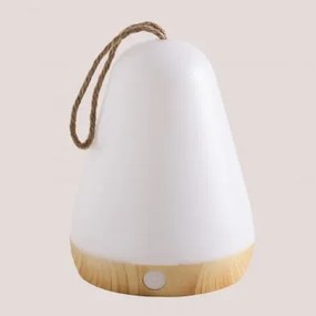 Lâmpada De Mesa Led Sem Fio Para Exterior Tobago Madeira Natural - Sklum