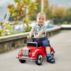Carro Andador com Licença da Mercedes-Benz 300S com Armazenamento Volante Sistema Anti-Tombo 77,5x41,5x45 cm Vermelho