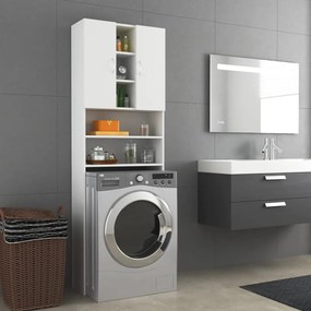 808422 vidaXL Armário para máquina de lavar 64x25,5x190 cm branco