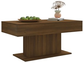 Mesa centro 96x50x45 cm derivados de madeira carvalho castanho