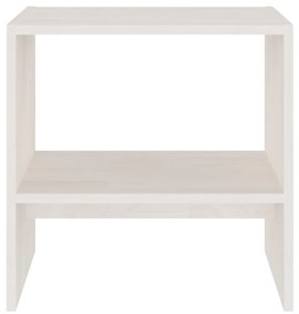 Mesas de cabeceira 2 pcs 40x30,5x40 cm pinho maciço branco