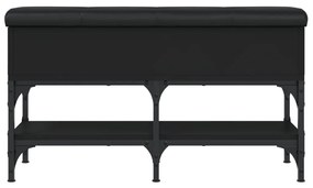 Banco sapateira 82x32x45 cm derivados de madeira preto