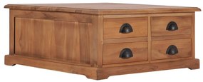 vidaXL Mesa de centro 68x68x30 cm madeira de teca maciça