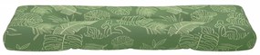 Almofadão para sofá de paletes 120x40x12cm tecido padrão folhas