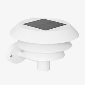 Candeeiro De Parede Led Solar Para Exterior Em Aço Inoxidável Lirano Branco - Sklum