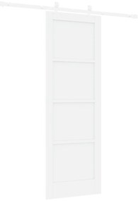 Porta Deslizante vidaXL com Conjunto de Ferragens Branca 73,5x211 cm M