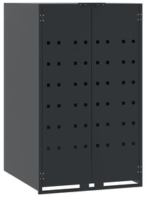 Abrigo para 5 caixotes do lixo 345x79x117 cm aço antracite