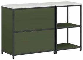 Conjunto de Armazenamento de Cozinha 2 pcs Verde Oliva