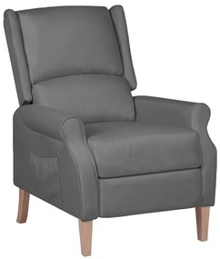 vidaXL Poltrona reclinável tecido cinzento-claro