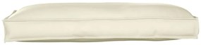 Almofada de Palete para Assento/Costa Creme 120x60x12 cm em Tecido Oxf