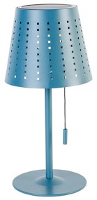 Candeeiro de mesa exterior azul c/ LED recarregável e solar 3 intensidades - Ferre Design