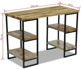 Mesa de escritório madeira de mangueira 110x50x76 cm