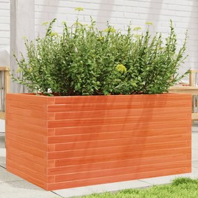 vidaXL Vaso/floreira de jardim 90x60x45,5 cm pinho maciço castanho mel