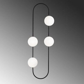 Candeeiro de Parede Abakus – Preto e Branco – 40 x 33 cm