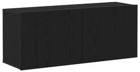 Gabinete de TV vidaXL Preto Carvalho 100x30x41 cm Madeira de Engenhari