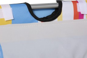 Conjunto de 2 Esteiras de Praia Dobráveis 124x53x50cm com Encosto Ajus