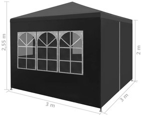 Tenda para festas 3x3 m antracite