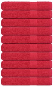 vidaXL Toalhas de sauna FROGN 10 pcs 80x200 cm 360 g/m² vermelho