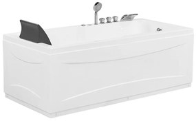 Banheira de hidromassagem versão à esquerda em acrílico branco 169 x 81 cm ARTEMISA Beliani