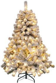 Árvore de Natal 137 cm  Pré-iluminada 295 Ramos 150 Luzes LED articuladas com suporte metálico