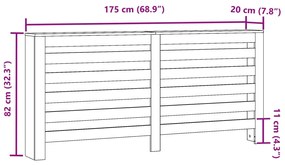 Cobertura de radiador derivados de madeira cinzento cimento