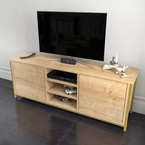 Móvel TV Otis – Carvalho Dourado – 140 cm x 35,3 cm x 50,8 cm