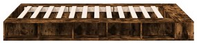 Estrutura de cama 135x190 cm derivados madeira carvalho fumado