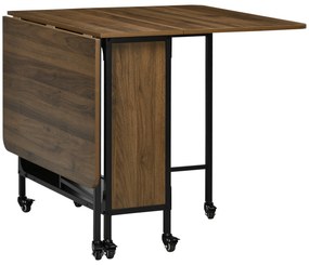 HOMOM Mesa de Cozinha Dobrável Mesa de Refeição Dobrável com Rodas Lat