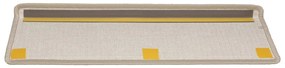 Tapete/carpete para degraus 15 pcs 65x21x4 cinzento-acastanhado