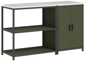 Conjunto de Armazenamento de Cozinha 2 pcs Verde Oliva