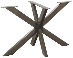 vidaXL Pé de mesa de jantar em formato de aranha, preto, 120x68x(72-73) cm, aço