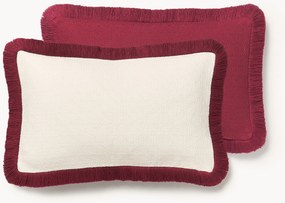 Capa de almofada texturada com franjas Viona