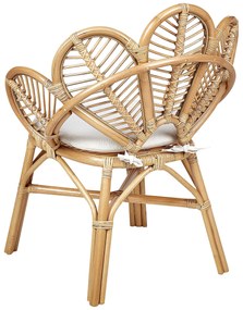 Conjunto de 2 cadeiras pavão em rattan de cor natural FLORENTINE II Beliani