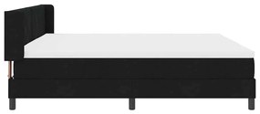 Cama Box com cabeceira Preto 200 x 200 cm Tecido e Espuma