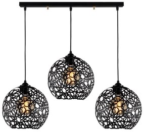 Candeeiro de Teto Fellini – Preto – 100 x 25 cm