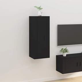 816681 vidaXL Móvel de TV de parede 40x34,5x100 cm preto