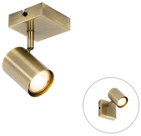 Foco moderno ajustável quadrado bronze - Jeana Moderno